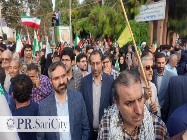 حضور شهردار و کارکنان شهرداری ساری در رزمایش جان‌فدای ایران