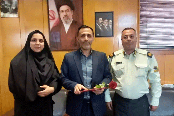 تقدیر شهردار منطقه یک ساری از سرگرد پنجعلی آقا براری به مناسبت هفته نیروی انتظامی