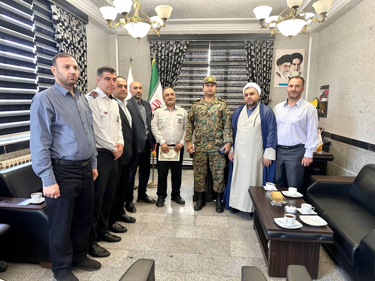دیدار فرمانده یگان ویژه استان با رئیس آتش نشانی ساری